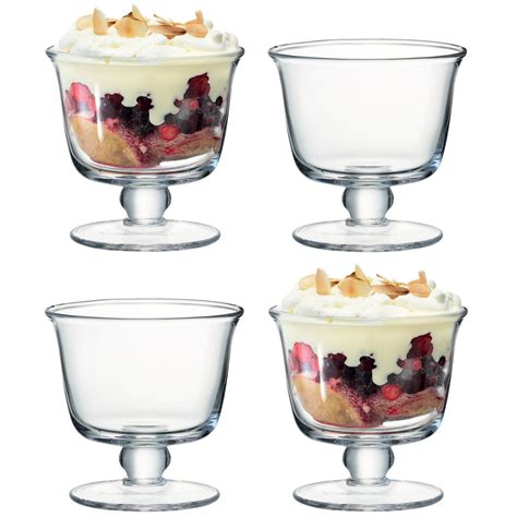 LSA Mouthblown Glass Trifle, Comport or Dessert Bowls Dish, Set of 1 or 4 | eBay