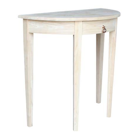 OT-3216H Half Round Entry Table | Unfinished Furniture of Wilmington