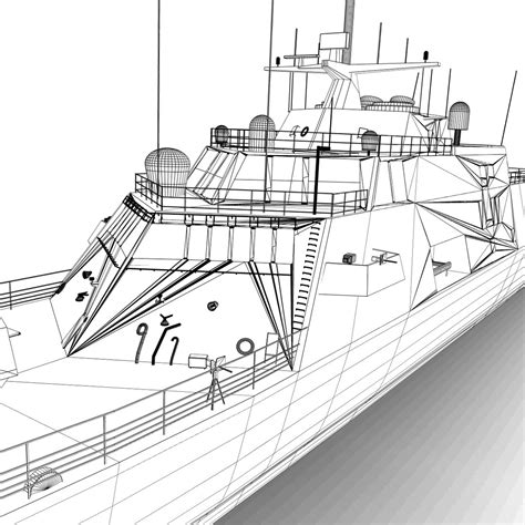 3d model uss fort worth lcs-3