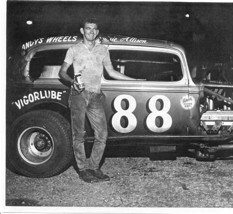 Donnie and car owner Don Seibert pose in the pit area at BIR (Birmingham International Raceway ...