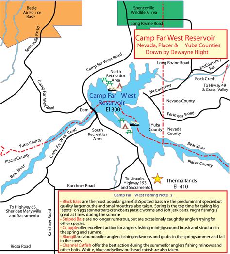 Camp Far West Campground Map