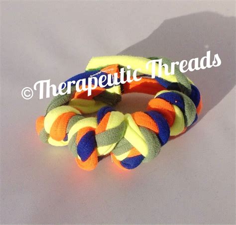 Sensory chew bracelet - green, yellow, orange and blue