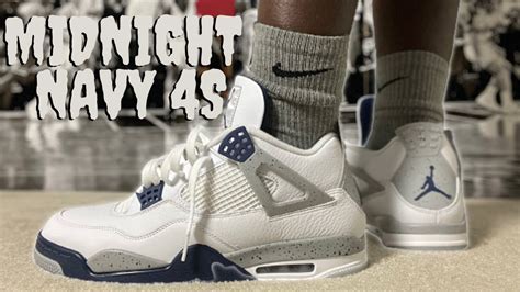 ARE THE MIDNIGHT NAVY 4S WORTH THE HYPE??? | Air Jordan 4 MIDNIGHT NAVY ...