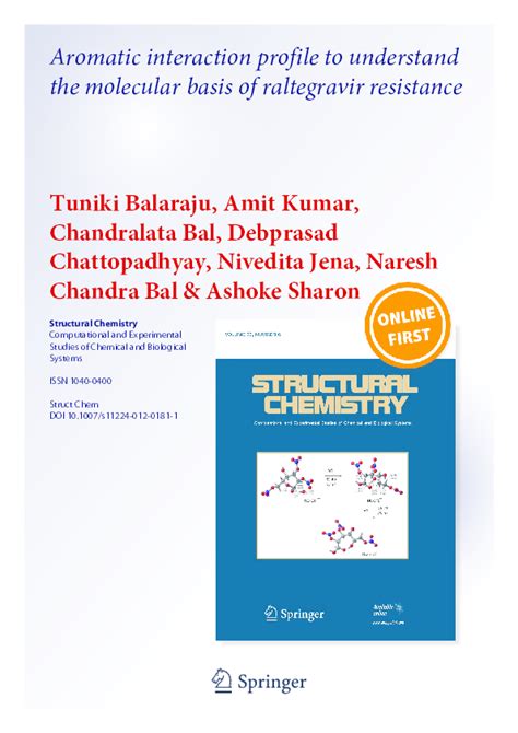 (PDF) Aromatic interaction profile to understand the molecular basis of raltegravir resistance ...