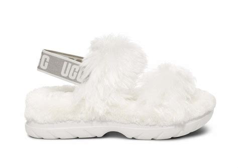 UGG Fluff Sugar Sandal White - ShopShoes