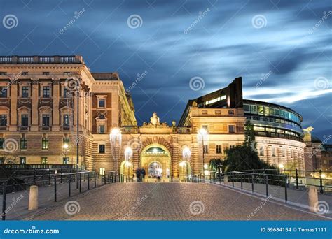 Stockholm, Sweden. Riksdag (parliament) Building Stock Photo - Image of ...