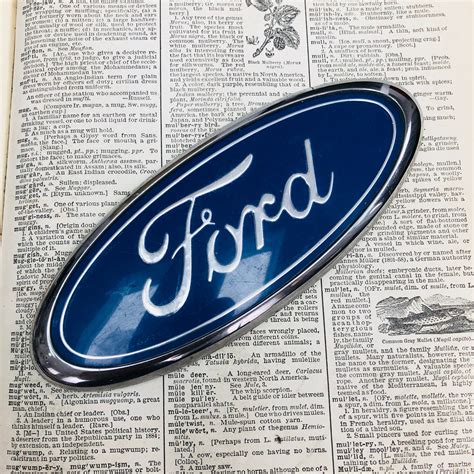 Vintage Ford blue oval car hood ornament - classic car - auto emblem ...