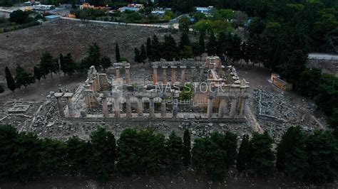 drone footage of the Temple of Zeus, Cyrene, Libya, history of Libya ...