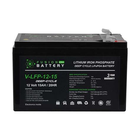 V-LFP-12-15 Fusion Lithium 12V Deep Cycle Battery - Superstart Batteries