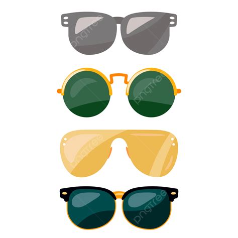 Sunglasses Clipart Vector, Sunglasses Collection In Flat Style Vector ...