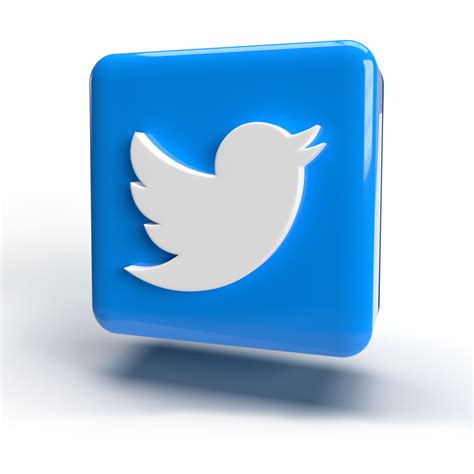 icône du logo twitter 3d avec png de couleur bleue 9995715 PNG