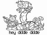 Hey Diddle Coloring Page sketch template