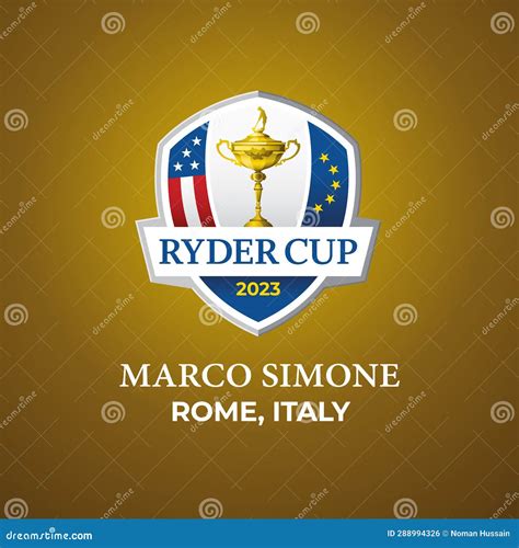 Ryder Cup Golf Tournament Logo Vector Illustration Editorial Photo ...