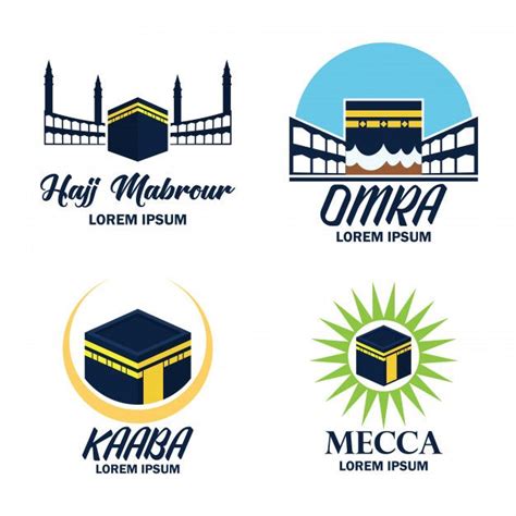 Makkah Mecca Kaaba Hajj Omra Logo | Adventure logo, Logo inspiration ...