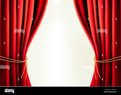 Background with red velvet curtain Stock Photo - Alamy