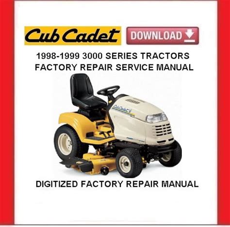 Cub Cadet 3000 Series Lawn Tractors Service Repair Manual Pdf Download ...