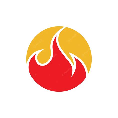 Premium Vector | Circle with red fire flame logo design vector graphic symbol icon sign ...