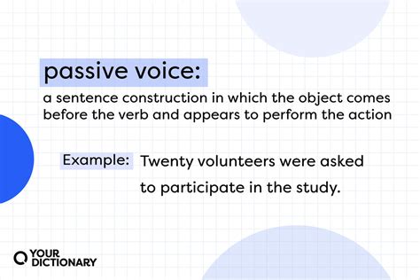 What Is Passive Voice and When Do You Use It? | YourDictionary