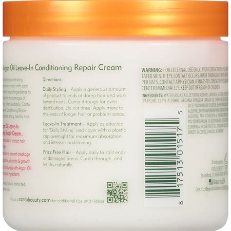 Cantu Argan Oil Leave-In Conditioning Repair Cream 16 oz | Shipt