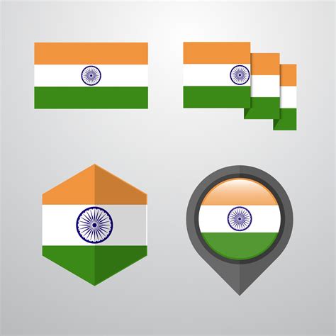 India flag design set vector 14180029 Vector Art at Vecteezy