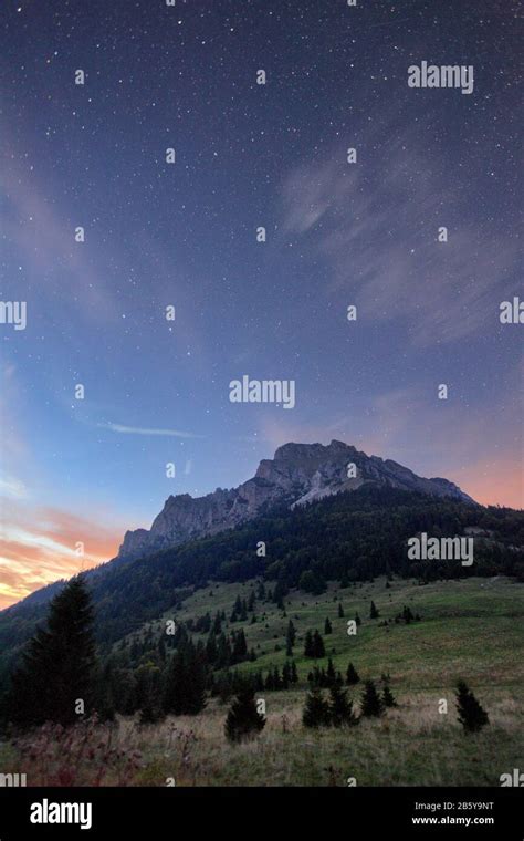 Night mountain with stars Stock Photo - Alamy