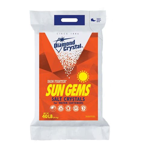 Diamond Crystal Sun Gems Red-Out 40 lb. Water Softener Salt-100012437 - The Home Depot