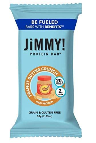 Buy JiMMY! Protein Bar, Peanut Butter Crunch, 12 Count - Energy Bar with 20g of Protein, Low ...