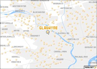 Gladwyne (United States - USA) map - nona.net