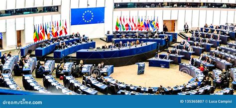 European Parliament in Strasbourg Editorial Photography - Image of inside, brexit: 135365807