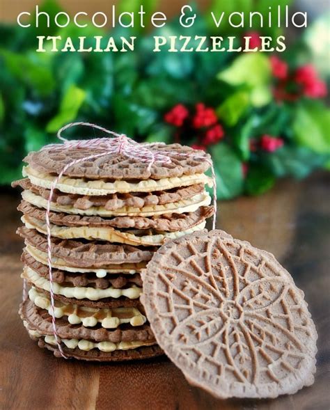 Chocolate & Vanilla Italian Pizzelle Cookies - MomDot