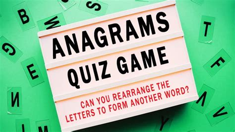 Do you know your anagrams, or words from rearranged letters? | Explore | Awesome Activities ...