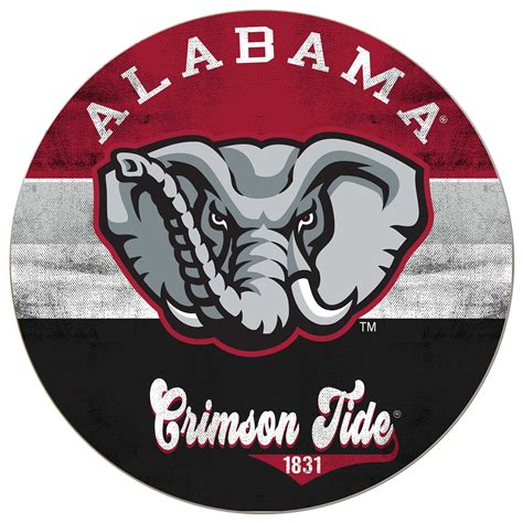 Alabama Crimson Tide 20'' x 20'' Retro Logo Circle Sign