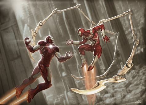 Iron Man And Red Scarlet Spiderman 4k, HD Superheroes, 4k Wallpapers, Images, Backgrounds ...