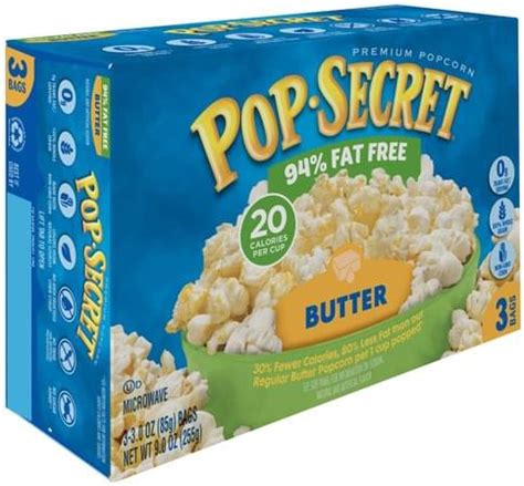 Pop Secret Premium, Butter Popcorn - 3 ea, Nutrition Information | Innit