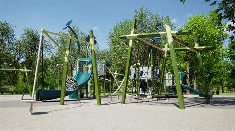 Modern Meadow Playground – Asymmetrical Playground Design