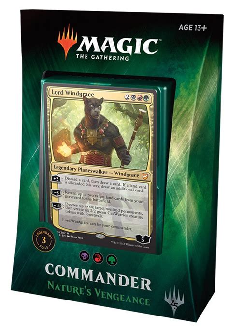 Magic The Gathering Commander 2018 Natures Vengeance Deck Black Red Green Wizards of the Coast ...