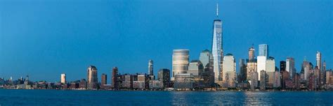 Twilight Night Photo of New York Skyline with One World Trade Center ...