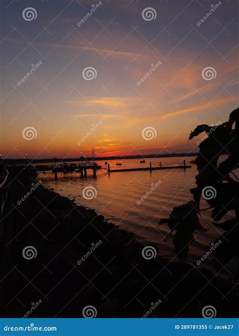 Sunset by the Sea Rewa Poland Stock Image - Image of lighting, darkness: 289781355