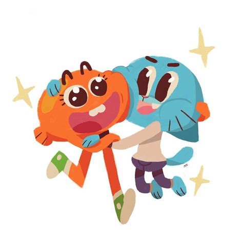 María Salcines on Instagram: “Gumball & Darwin friends-hug! ⭐ . #doodle #draw #drawing # ...