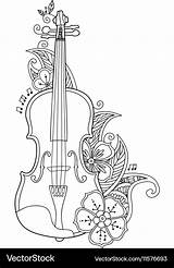Violin Coloring Pages For Kids sketch template