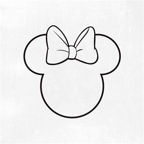 Minnie Mouse Face Outline