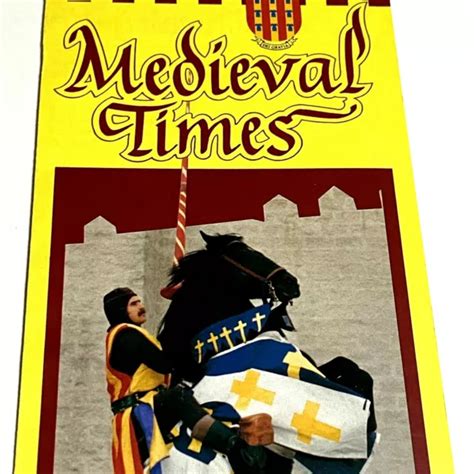 1985 MEDIEVAL TIMES Travel Brochure, Dinner Tournament Map Menu, Kissimmee FL $8.99 - PicClick