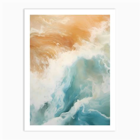 Abstract Ocean Waves Art Print by Laytajorus - Fy