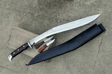 Custom Hand Made Carbon Steel Beautiful Kukri Knife with Amazing Wood Handle | eBay | Knife ...