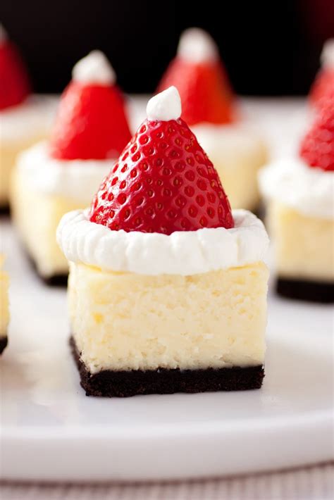 Santa Hat Cheesecake Bites - Cooking Classy