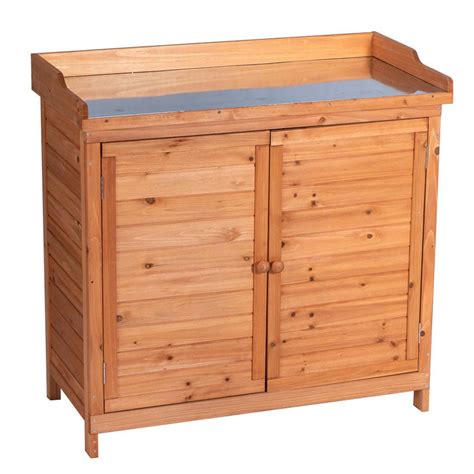 Outdoor Garden Potting Bench Wooden Storage Box Waterproof Furniture Tool Shed - Walmart.com