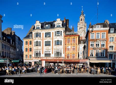 France, Nord, Lille, Vieux Lille (old town), Grand Place Stock Photo ...