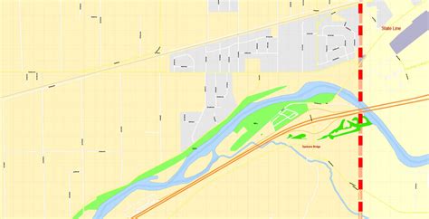 Map CDR Spokane County + Spokane city WA detailed CorelDRAW Map