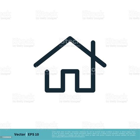 Home Button Icon Vector Logo Template Illustration Design Vector Eps 10 ...