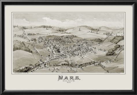 Mars PA 1900 Restored Map | Vintage City Maps